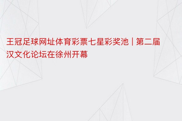 王冠足球网址体育彩票七星彩奖池 | 第二届汉文化论坛在徐州开幕